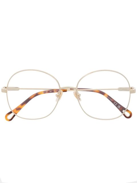 Chloé Eyewear round-frame glasses - Gold - zdjęcie produktu nr 1