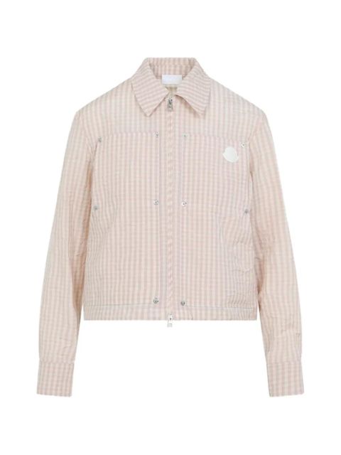 Moncler gingham patch jacket - Neutrals - zdjęcie produktu nr 1