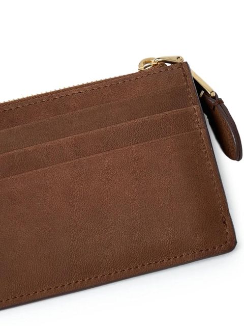 Miu Miu logo-embossed zip cardholder - Brown - zdjęcie produktu nr 2