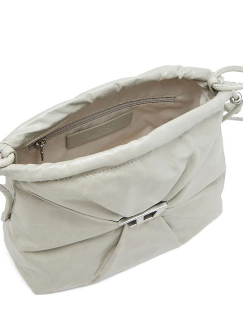 Diesel Scrunch-D leather bucket bag - White