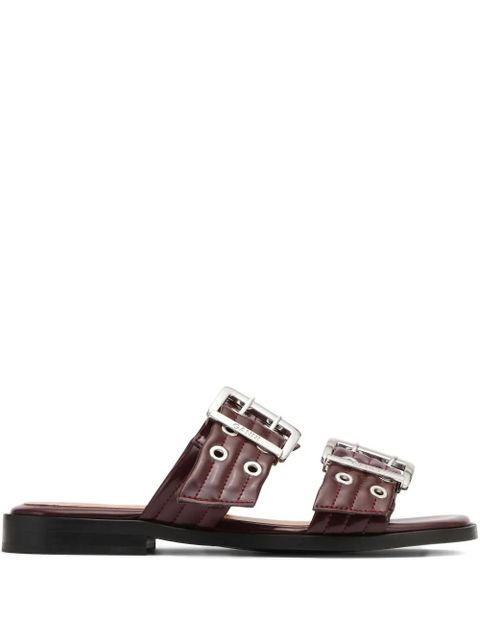 GANNI leather sandals - Red - zdjęcie produktu nr 1