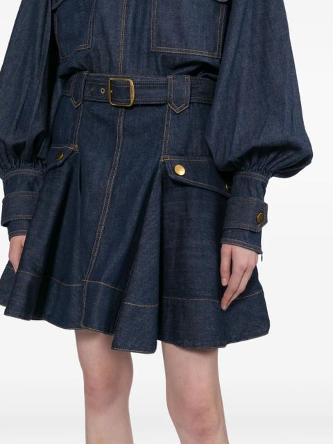 ZIMMERMANN denim mini skirt - Blue