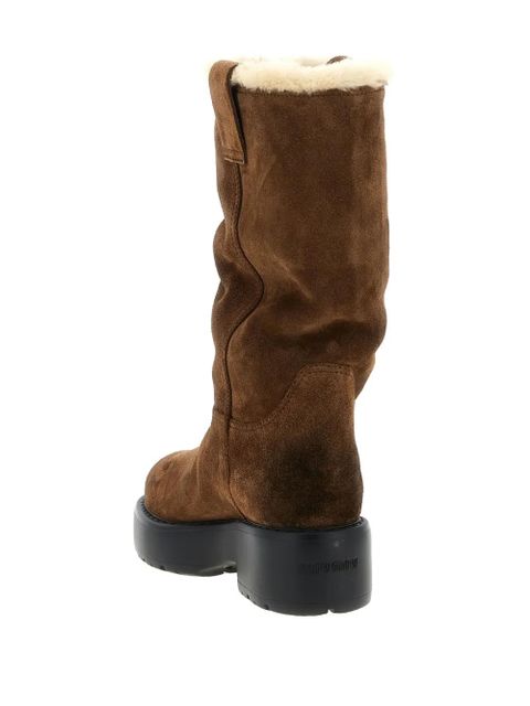 Miu Miu round-toe boots - Brown