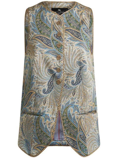 ETRO jacquarded waistcoat - Blue - zdjęcie produktu nr 1