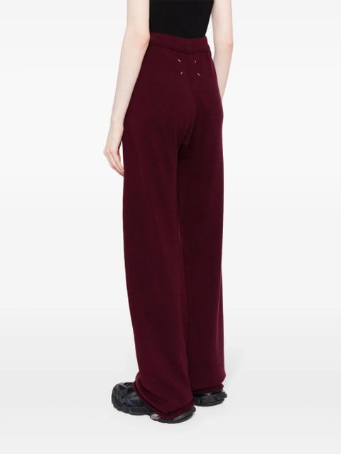 Maison Margiela wool-blend knitted trousers - Red