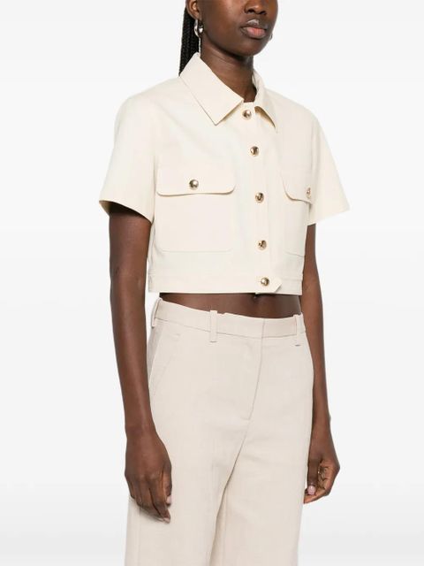 Maje patch-pocket shirt - Neutrals