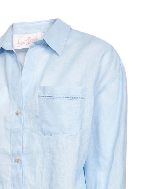 MC2 Saint Barth chest-pocket linen shirt - Blue