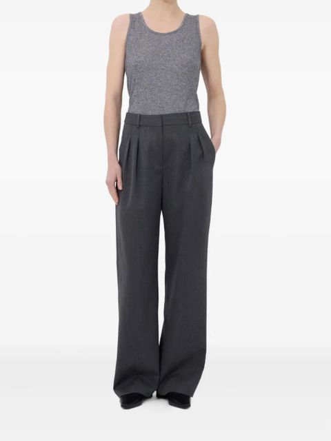 LouLou de Saison Tara double-pleated wool trousers - Grey - zdjęcie produktu nr 2