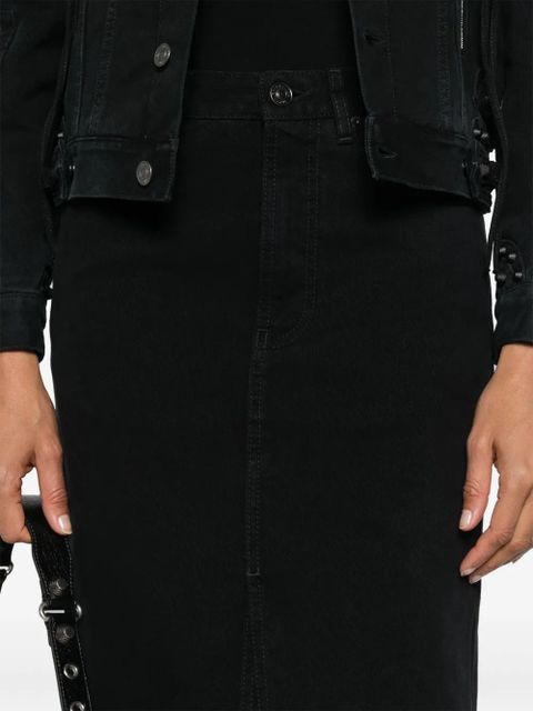 Balenciaga mid-rise denim skirt - Black