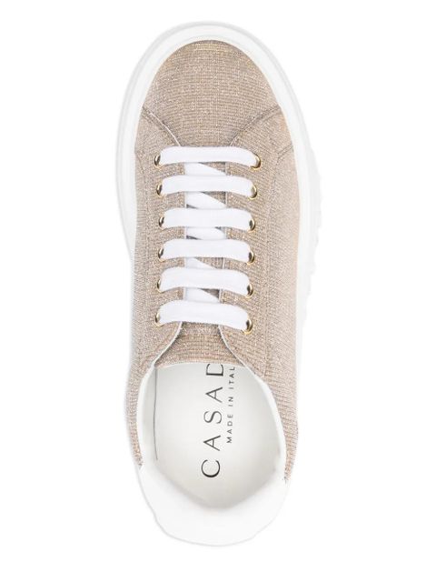 Casadei platform lace-up sneakers - Neutrals