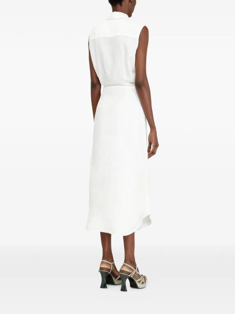 Diesel tie front shirt dress - White