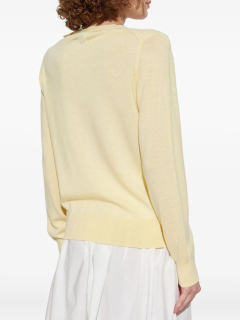 Posse button-front wool cardigan - Yellow