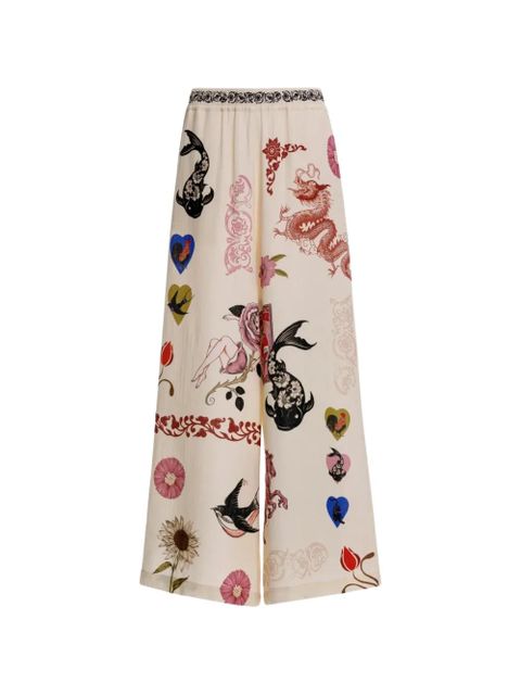 Agua By Agua Bendita Winter Matches printed trousers - Neutrals - zdjęcie produktu nr 1