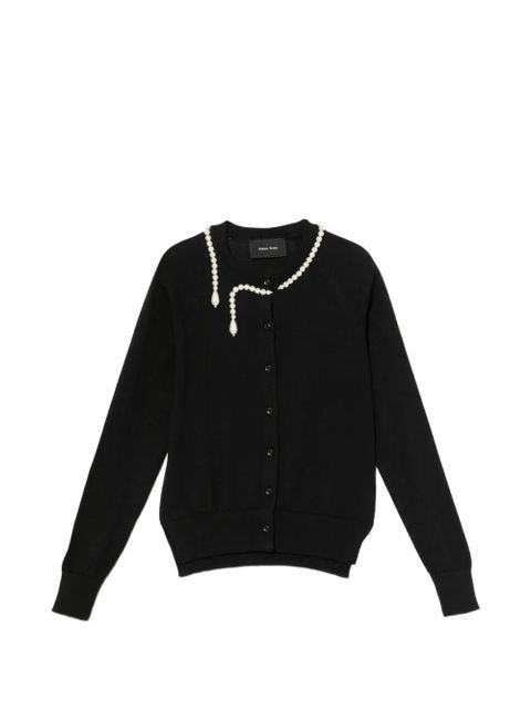 Simone Rocha pearl beaded cardigan - Black - zdjęcie produktu nr 1