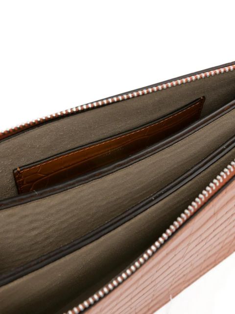 TOTEME croco-embossed threefold clutch - Orange