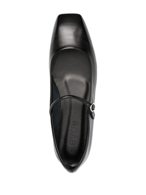 Aeyde Maryjane leather ballerina shoes - Black