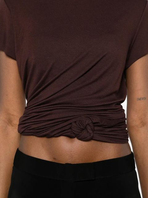 Magda Butrym knotted T-shirt - Brown