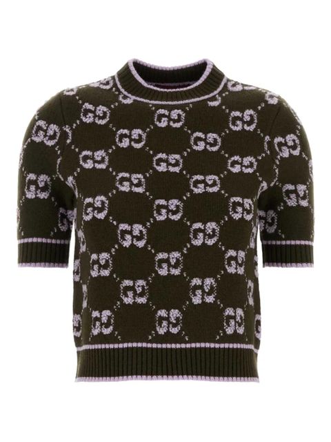 Gucci embroidered wool sweater - Green - zdjęcie produktu nr 1
