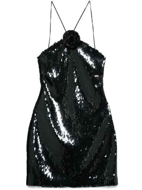 Magda Butrym choker sequinned mini dress - Black - zdjęcie produktu nr 1
