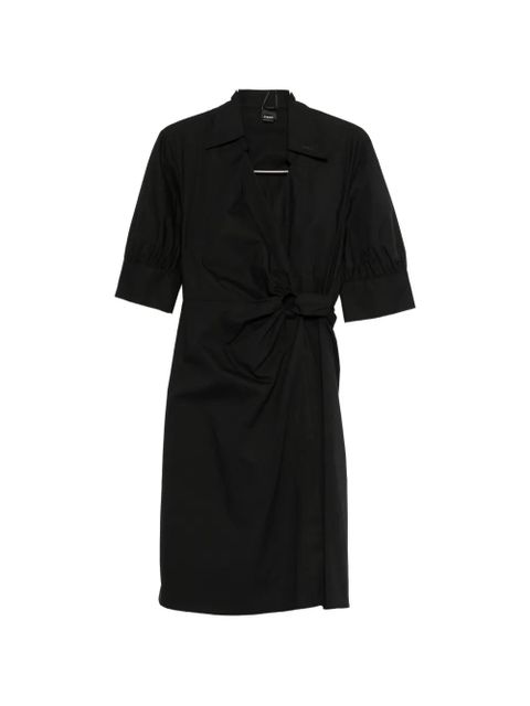 PINKO knotted wrap midi dress - Black - zdjęcie produktu nr 1