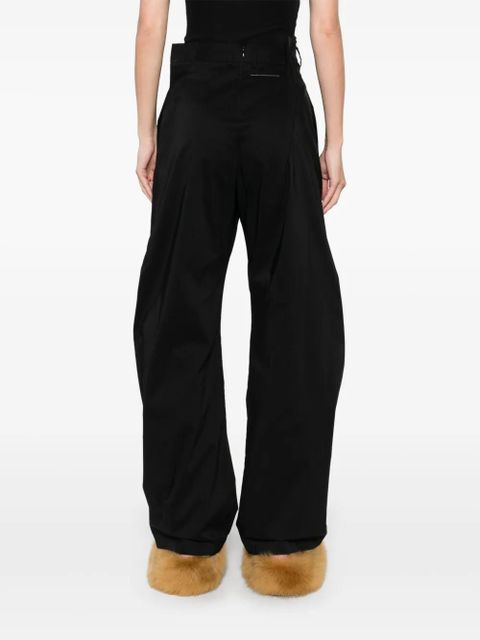 MM6 Maison Margiela pleat-detailing trousers - Black - zdjęcie produktu nr 2