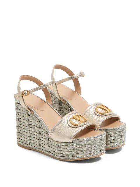 Valentino Garavani VLogo Signature wedge sandals - Neutrals