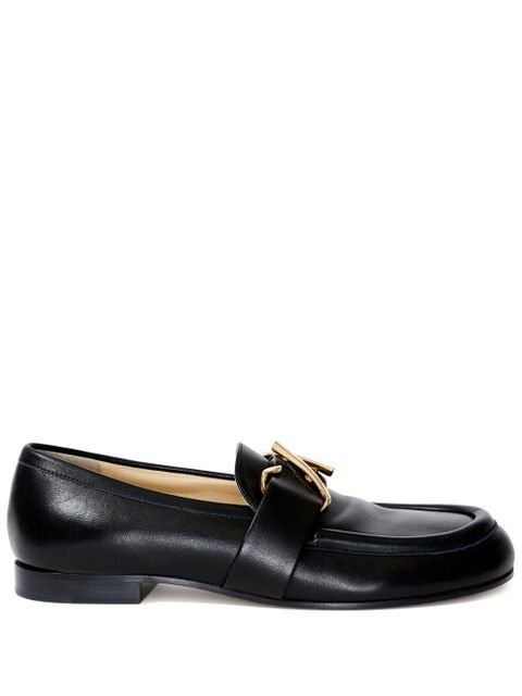 Proenza Schouler monogram-plaque leather loafers - Black - zdjęcie produktu nr 1