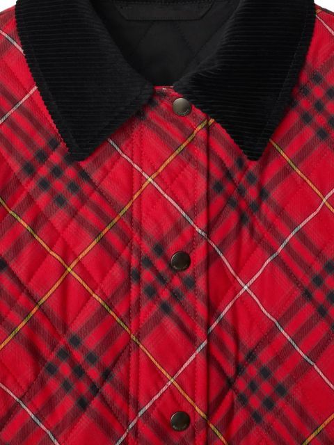 Burberry check quilted jacket - Red - zdjęcie produktu nr 2