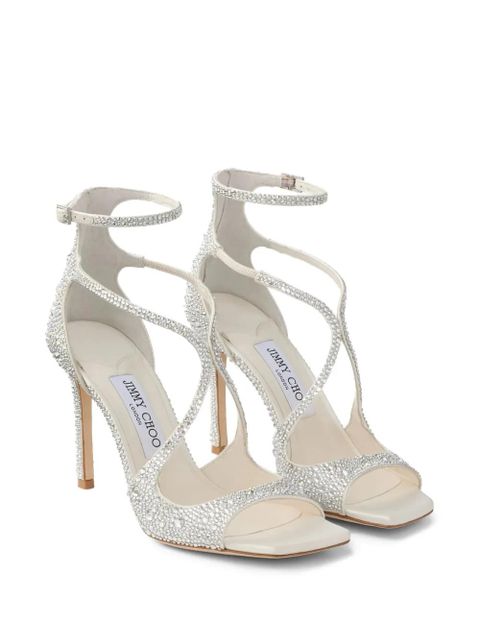 Jimmy Choo Azia crystal-embellished sandals - White - zdjęcie produktu nr 2