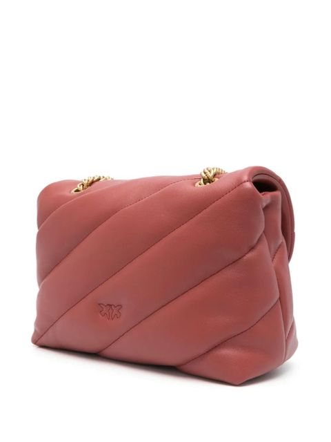 PINKO Classic Love leather crossbody bag - Red