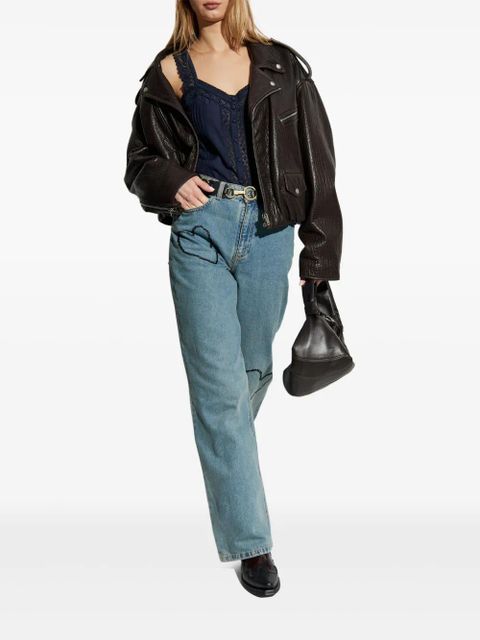 Zadig&Voltaire lace-trimmed tank top - Blue - zdjęcie produktu nr 2