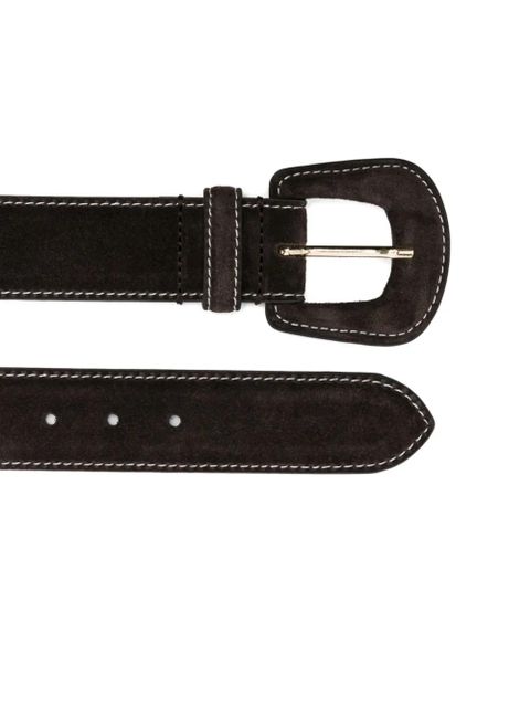 Maje suede leather buckle belt - Brown - zdjęcie produktu nr 2