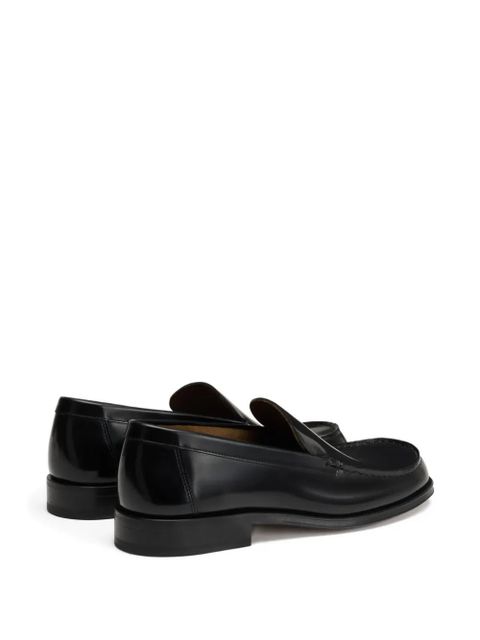 LEMAIRE leather loafers - Black