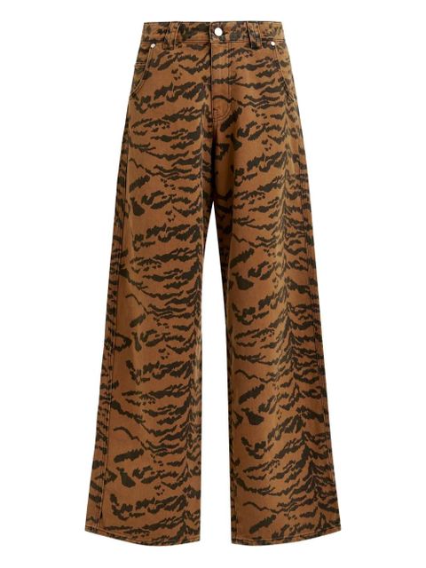 Essentiel Antwerp tiger-print jeans - Brown - zdjęcie produktu nr 1