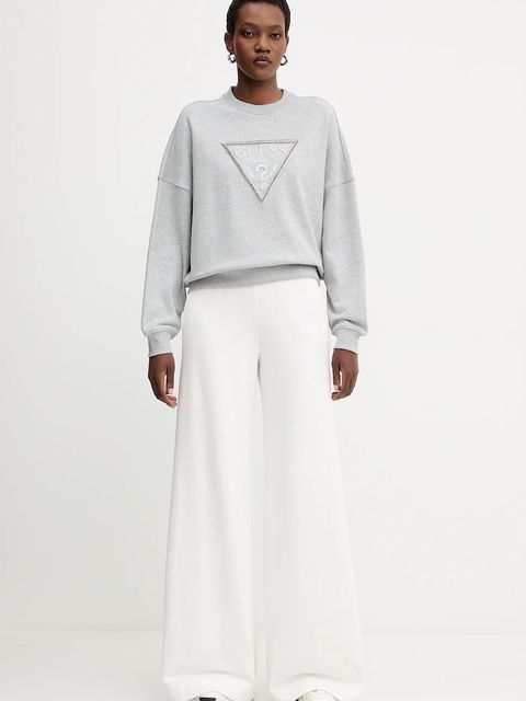 Guess bluza bawełniana RACHELE damska kolor szary z aplikacją W5YQ04 KC8I0 - zdjęcie produktu nr 2