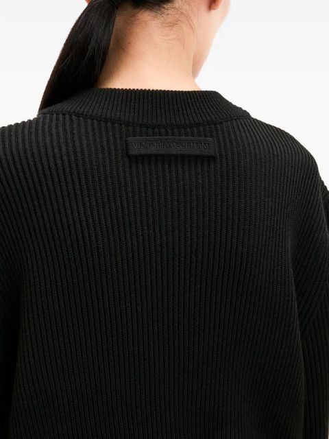 Victoria Beckham relaxed-fit ribbed-knit sweater - Black