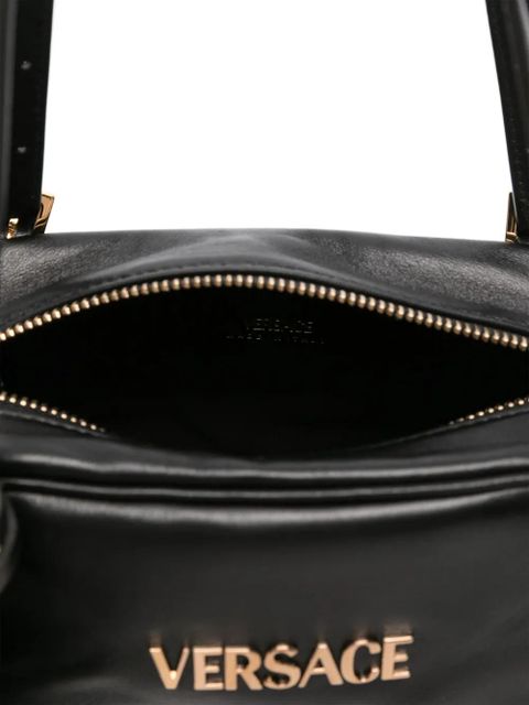 Versace logo-plaque mini bag - Black