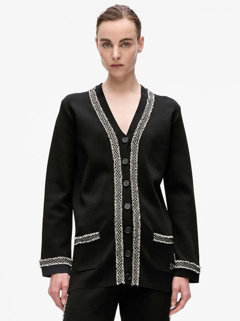 Karl Lagerfeld kardigan damski kolor czarny A4W18036 - zdjęcie produktu nr 1