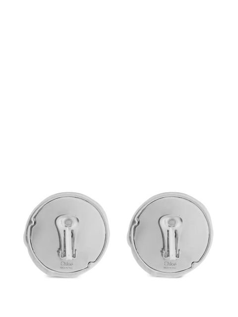 Chloé Pleats clip-on earrings - Silver