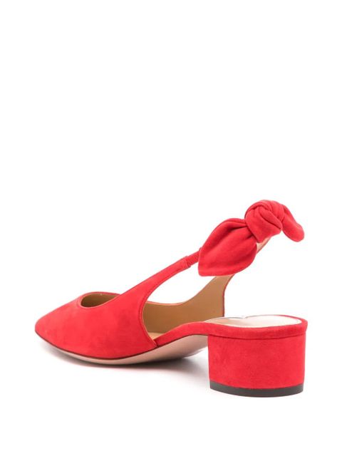 Aquazzura Very Bow Tie 35mm pumps - Red - zdjęcie produktu nr 2