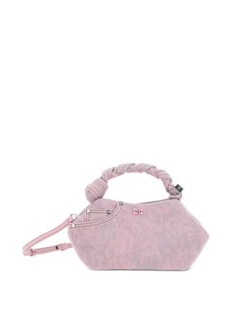 GANNI mini Bou denim tote bag - Pink