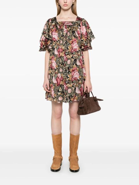 Chloé floral-print mini dress - Black - zdjęcie produktu nr 2