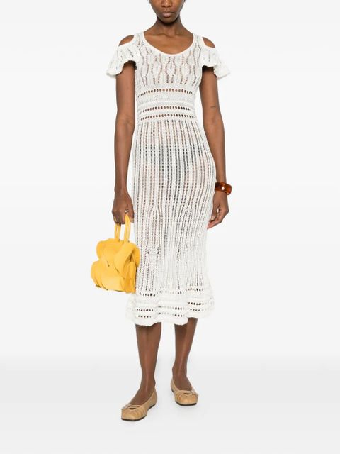 JW Anderson ruffled crochet dress - White - zdjęcie produktu nr 2