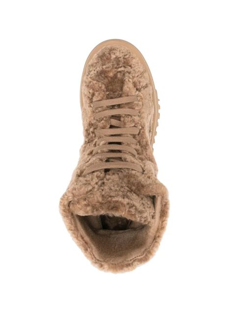 Casadei Nexus fleece-texture sneakers - Neutrals