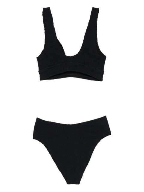 Hunza G Angel textured-finish bikini set - Black - zdjęcie produktu nr 2