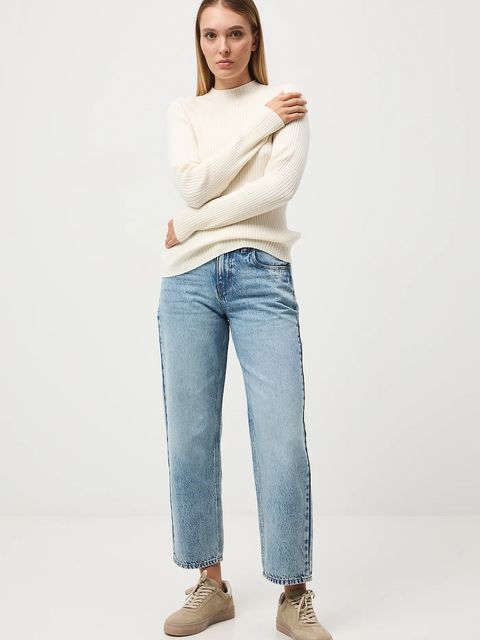 Medicine jeansy bawełniane damskie kolor niebieski - zdjęcie produktu nr 2