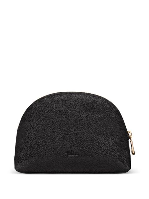 Longchamp Le Foulonné debossed-logo make up bag - Black