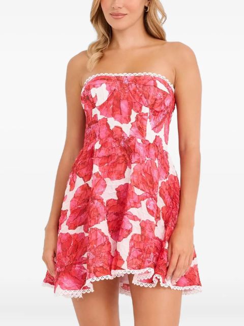Charo Ruiz Ibiza Cami floral lace-trim mini dress - Pink - zdjęcie produktu nr 1