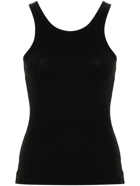 Nanushka ribbed cotton-blend tank top - Black - zdjęcie produktu nr 1