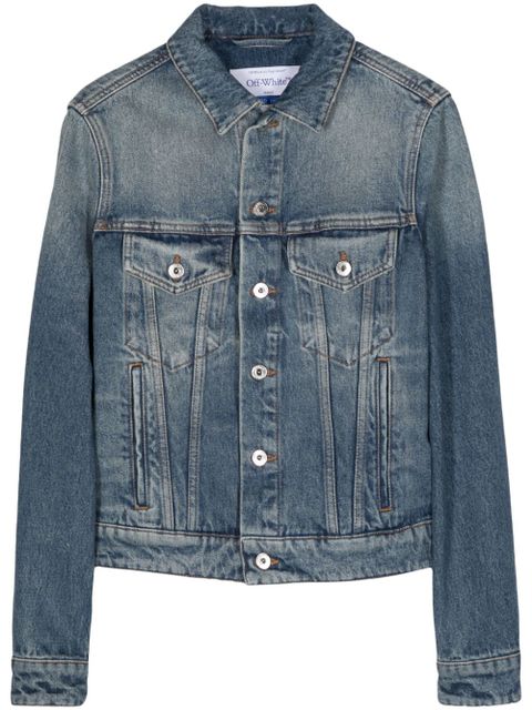 Off-White distressed denim jacket - Blue